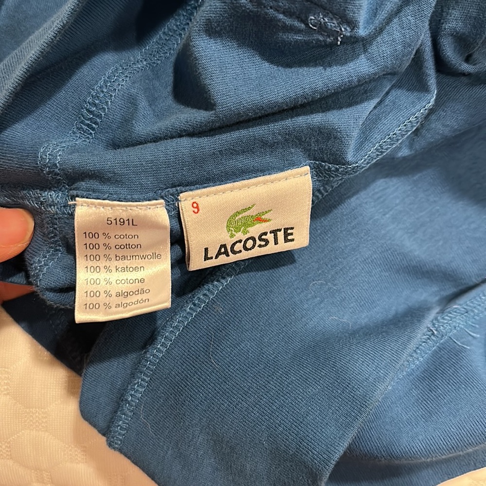 LaCoste Long Sleeved Hoodie Tshirt - Picture 7 of 7
